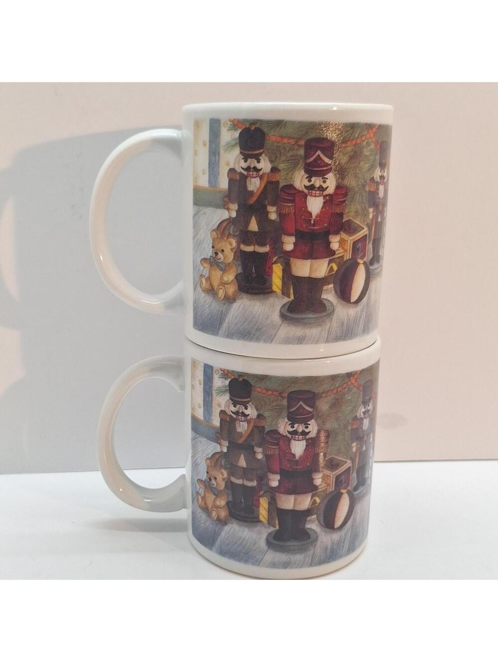 2 Nutcracker Coffee Mugs Christmas Holiday